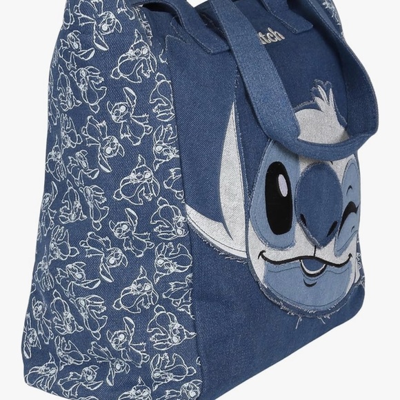 Stitch Blue Denim Tote Bag - Picture 4 of 13